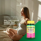 Prenatal Multivitamin Multimineral 100 Tabletas - Vitaminas Prenatales con Ácido Fólico y DHA, Suplemento Sin Gluten - Pack de 3