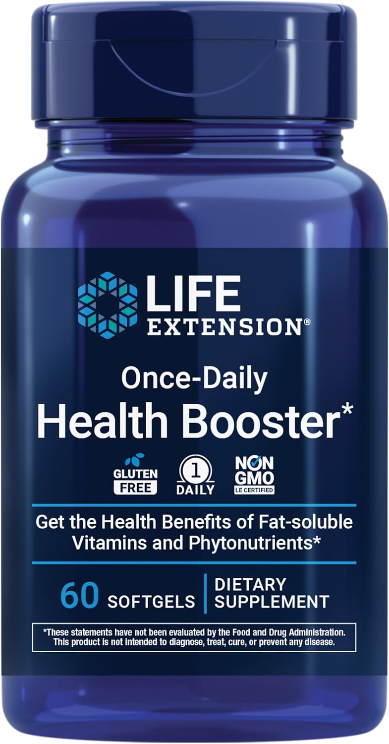 Life Extension Once-Daily Health Booster - Complejo de Vitaminas y Nutrientes para la Salud General - 60 Cápsulas Blandas