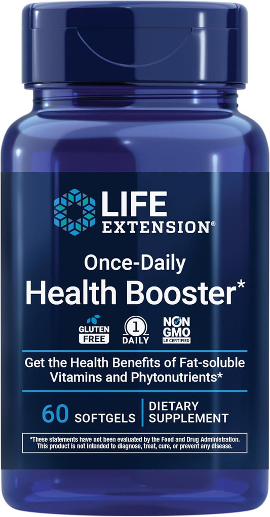 Life Extension Once-Daily Health Booster - Complejo de Vitaminas y Nutrientes para la Salud General - 60 Cápsulas Blandas