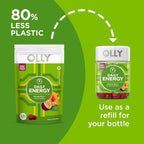 OLLY Daily Energy Gominolas de Vitamina B12, CoQ10 y Goji Berry, Sin Cafeína, Sabor Tropical - 120 unidades