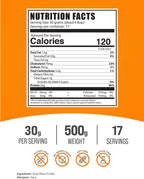BulkSupplements Proteína de Suero de Leche de Cabra en Polvo - Sin Sabor, Sin Gluten, 500g
