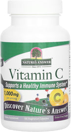 Nature’s Answer Vitamina C 1000 mg Cápsulas - Suplemento Vegano, Sin Gluten y Sin Soja