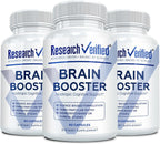 Research Verified Brain Booster - Suplemento Nootrópico para Memoria y Concentración - 60 Cápsulas Veganas
