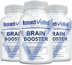 Research Verified Brain Booster - 180 Cápsulas Veganas (3 Frascos)