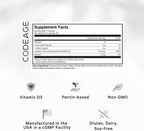 Codeage Vitamina D3 Gominolas, 5000 UI (125 mcg) de Colecalciferol, 60 Gominolas - Sabor Fresa, Sin Gelatina, Sin Gluten