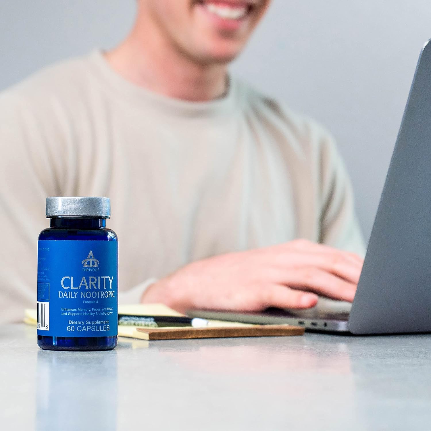Thrivous Clarity Nootrópico Diario – Apoyo Cognitivo y Estado de Ánimo – 60 Cápsulas Veganas