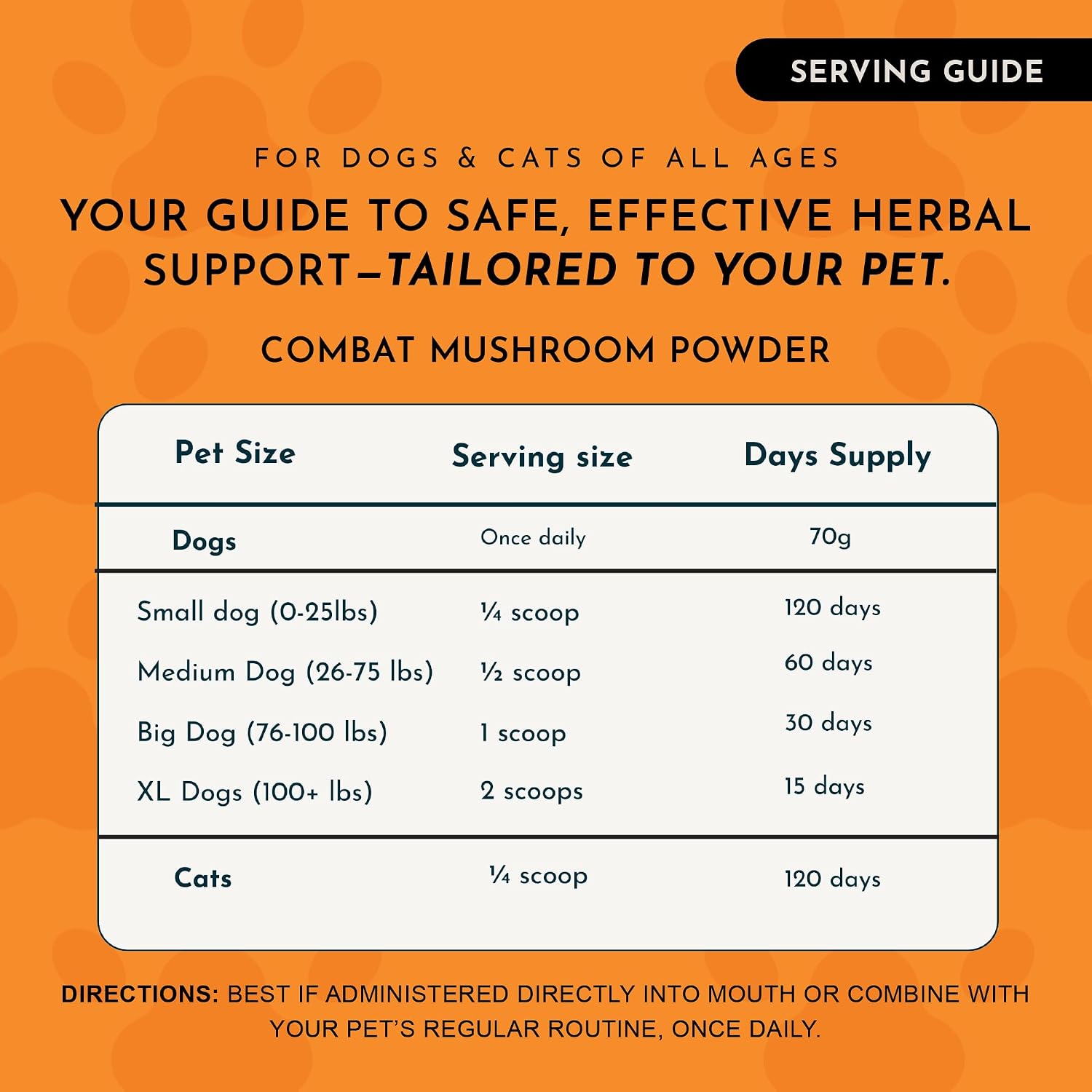 Animal Essentials Combat - Suplemento de Cola de Pavo Orgánico para Perros y Gatos - Defensa Inmune Crítica, Apoya la Función Cognitiva, Extracto en Polvo - 70 g