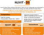 Nuvit D3 Vitamina D3 60000 IU Nano Shots - 8 unidades de 5 ml (Sabor Naranja Sin Azúcar)