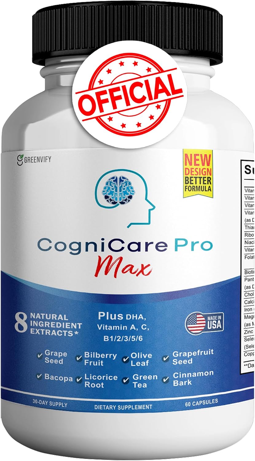 NeuroTonix Brain Support Supplement, Clear Brain Fog and Cognitive Booster, 60 Cápsulas Naturales