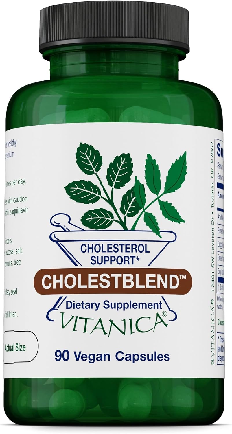Vitanica CholestBlend - Berberina, Arroz de Levadura Roja y Bergamota Naranja - 90 Cápsulas Veganas