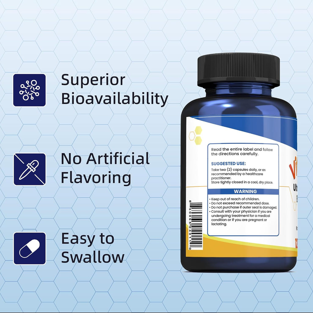 Nutriselect Benfotiamina 500 mg - 120 Cápsulas - Vitamina B1 Alta Absorción