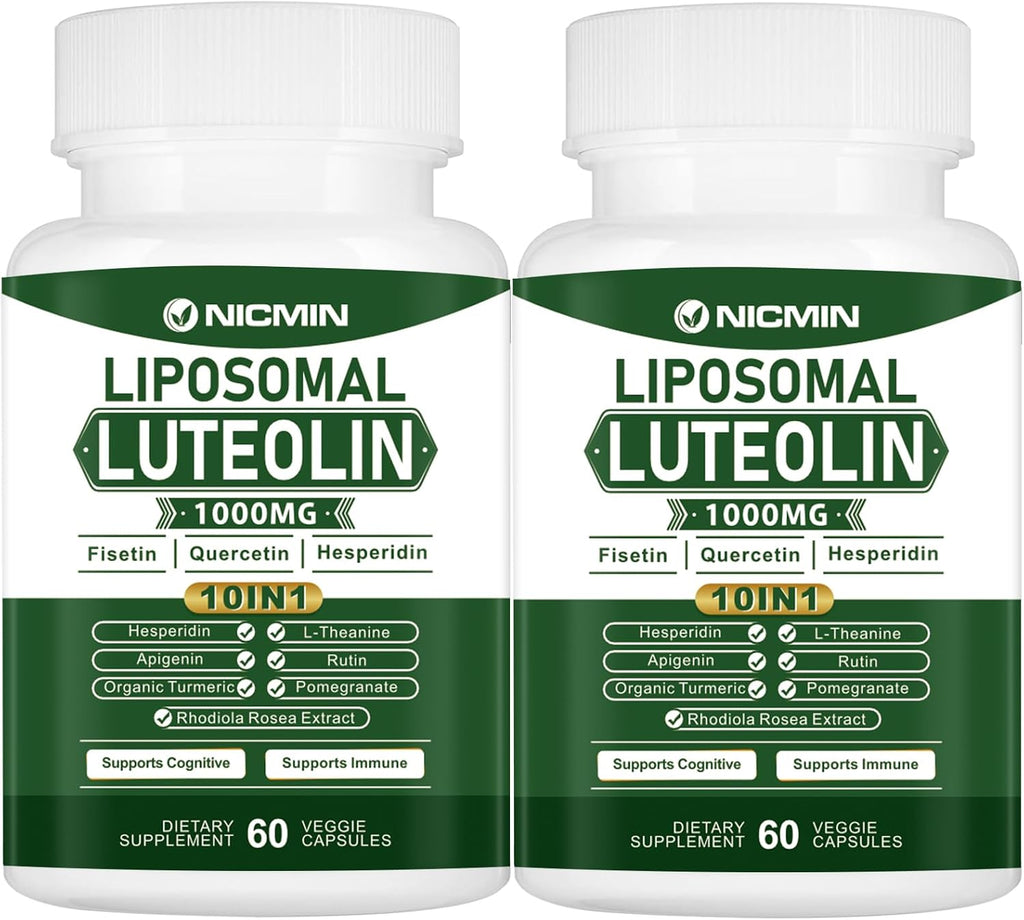 NICMIN 1000 mg Luteolina Liposomal, Máxima Absorción, 120 Cápsulas