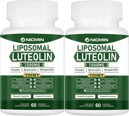 NICMIN 1000 mg Luteolina Liposomal, Máxima Absorción, 120 Cápsulas – Image 1
