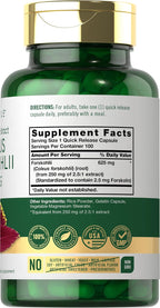 Carlyle Coleus Forskohlii Cápsulas - 100 Unidades | Extracto Estandarizado de Forskolina | Sin Gluten y No-GMO