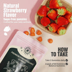 NIUSISE Feminine Balance Gummies - Gominolas para el equilibrio femenino, sabor fresa, vegano, sin gluten, 60 unidades