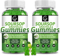 Gomitas de Graviola Soursop - 2200mg Extracto de Hojas de Soursop con Musgo Marino, Zinc y Vitamina C - 120 Gomitas (2 Envases)