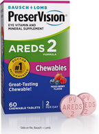 PreserVision AREDS 2 Complemento Alimenticio para la Vista, 70 Comprimidos Masticables Sabor Frutos del Bosque