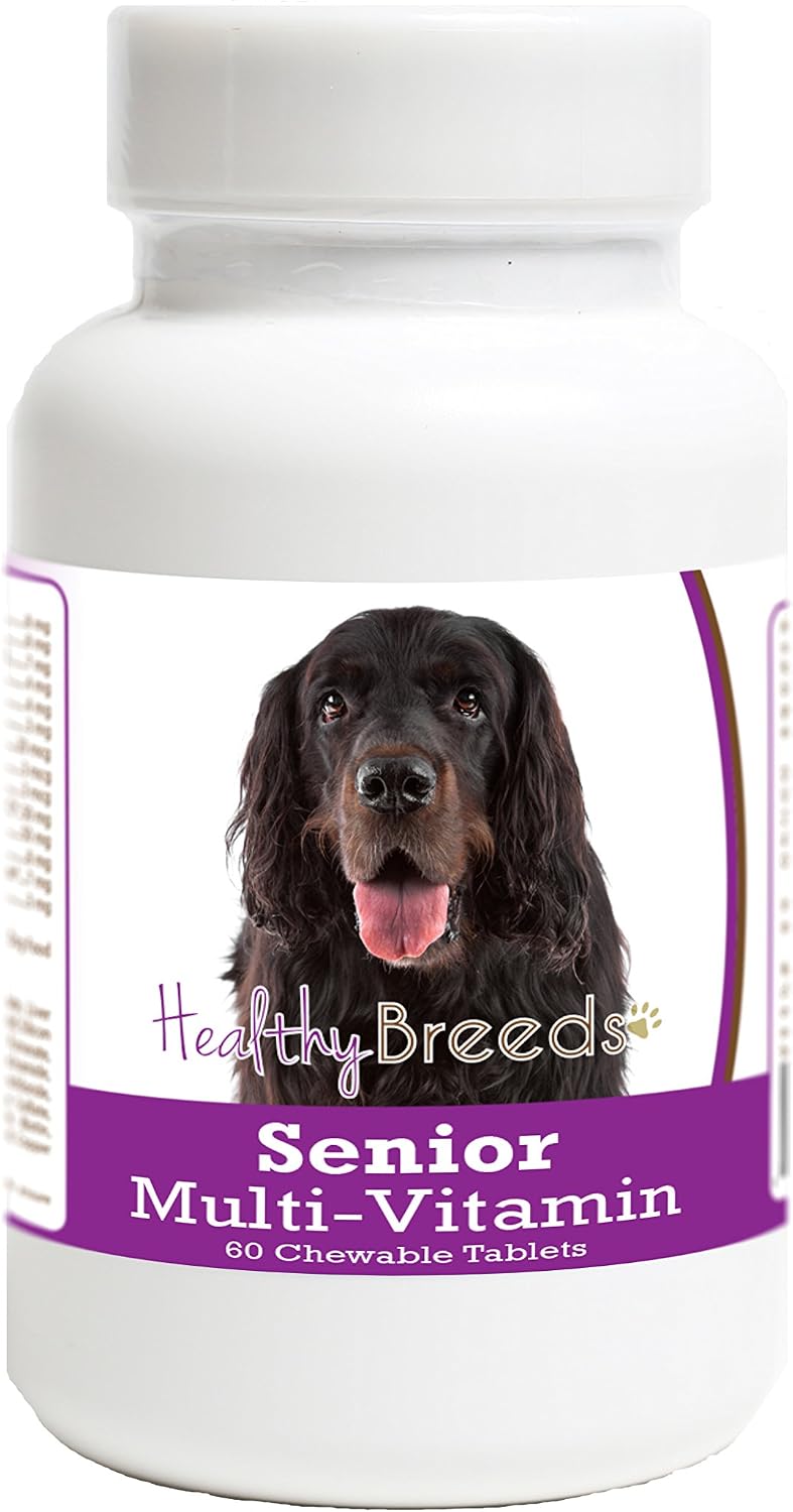Healthy Breeds Gordon Setter Comprimidos Multivitamínicos para Perros Senior, 60 Unidades