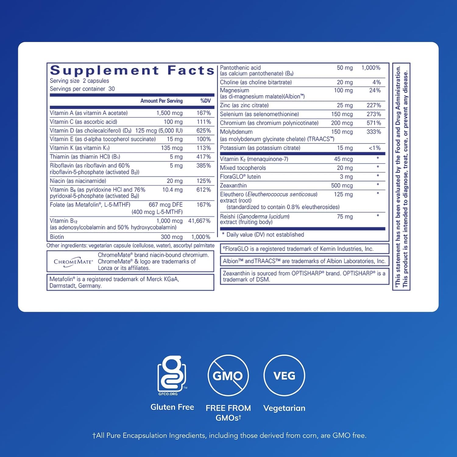 Pure Encapsulations PureResponse Multivitamin | Apoyo para el Equilibrio Inmunitario | 60 Cápsulas