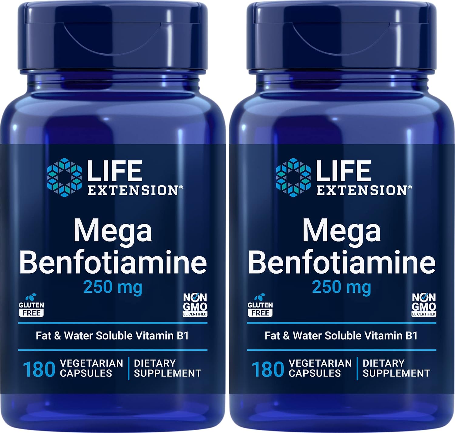 Life Extension Mega Benfotiamina 250 mg 180 Cápsulas (Pack de 2)