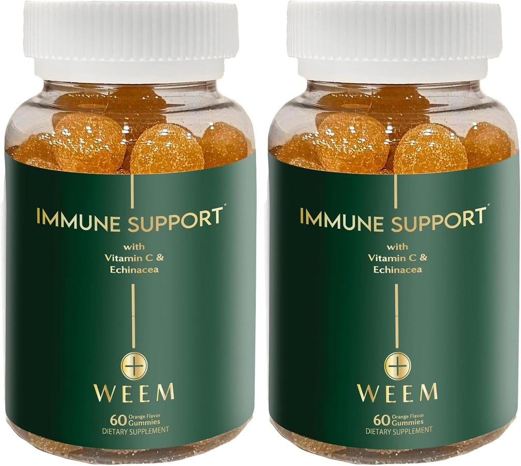 WEEM Gominolas de Apoyo Inmunológico - Vitamina C, Zinc y Equinácea - Suplemento Natural para Niños y Adultos - Sin Gluten - 1 Pack