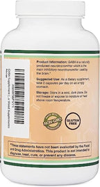 GABA 1000mg 300 Cápsulas - Promueve la Calma y la Relajación