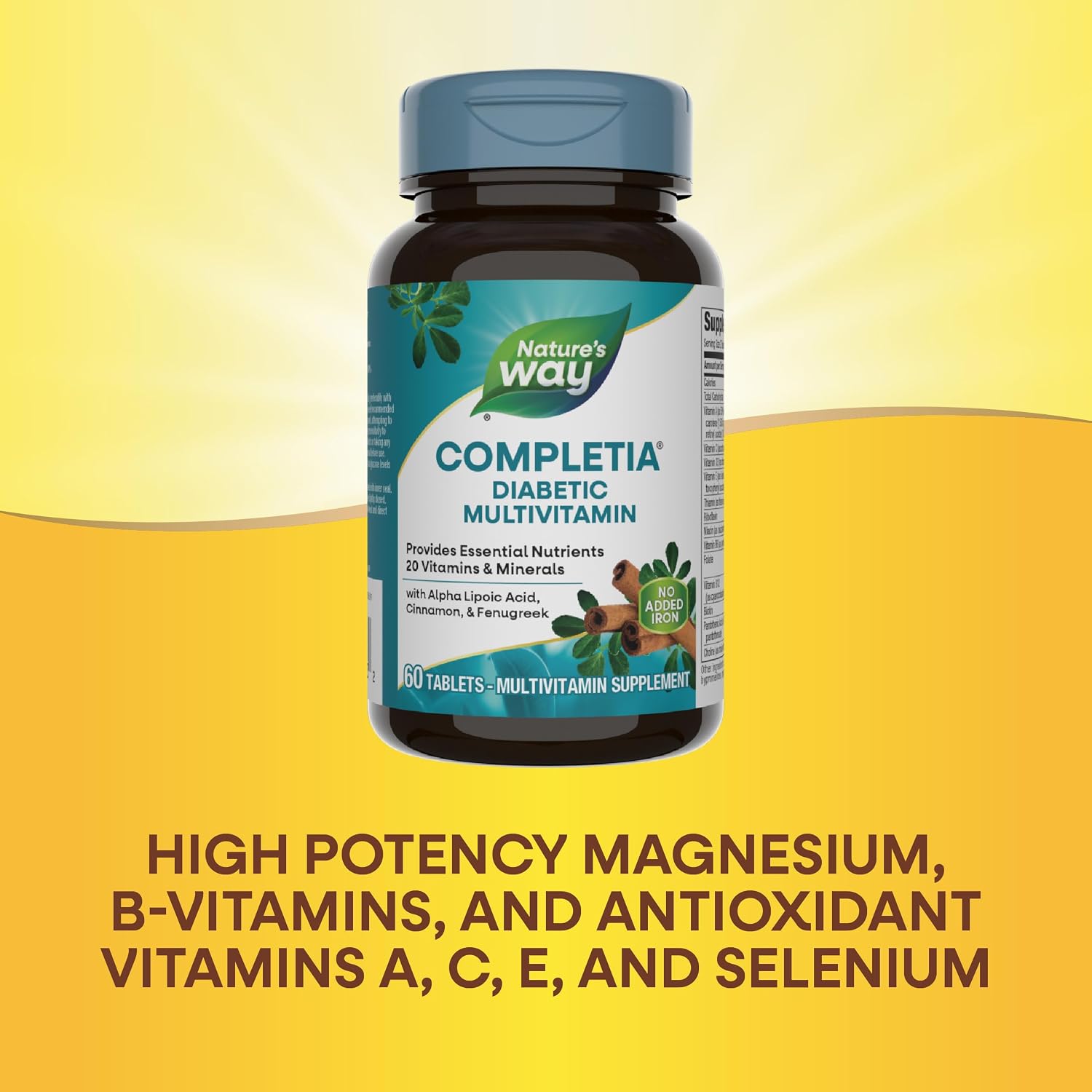 Nature's Way Completia Multivitamínico para Diabéticos - 60 Comprimidos