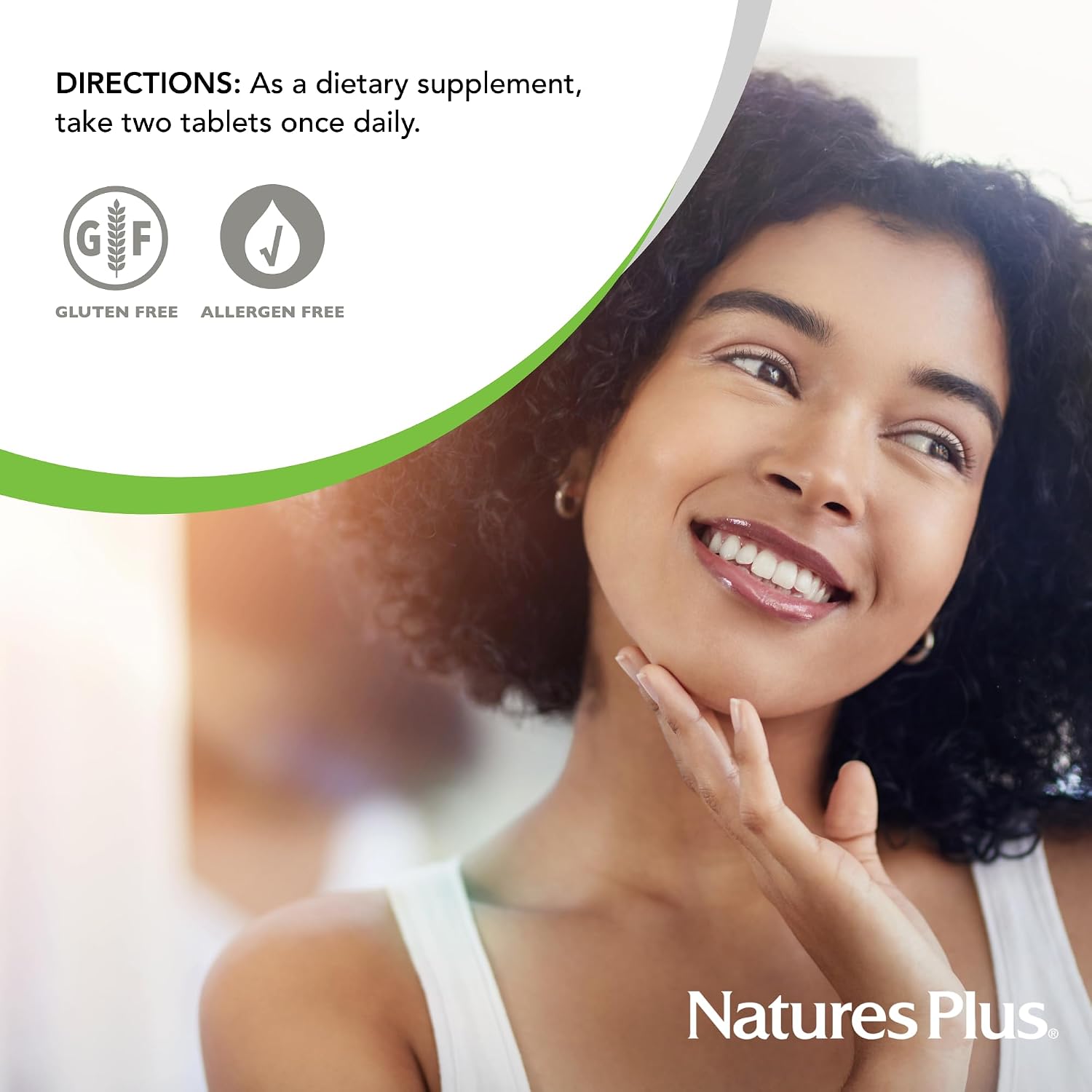 Natures Plus Hair, Skin & Nails - 60 Comprimidos Veganos