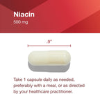 Protocol for Life Balance Niacina 500 mg - Hexanicotinato de inositol - Sin enrojecimiento - Vitamina B3 - 90 cápsulas veganas