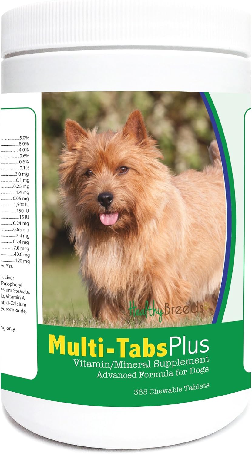 Healthy Breeds Norwich Terrier Multi-Tabs Plus Comprimidos Masticables para Perros, 365 uds.