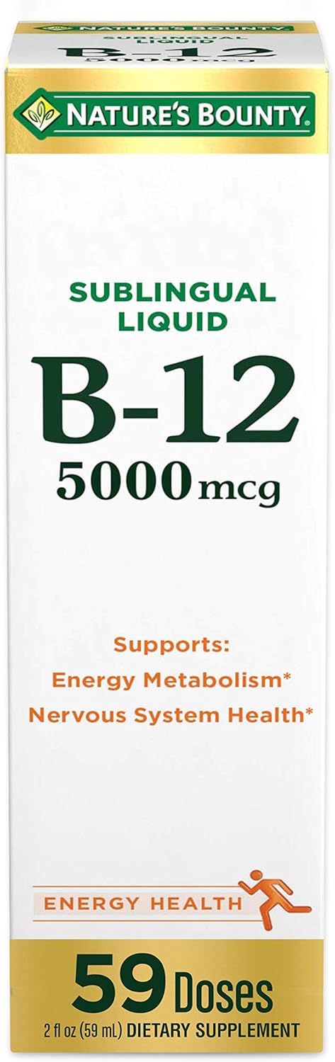 Nature's Bounty Vitamina B12 5000 mcg Líquido Sublingual, 59 ml