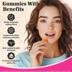 Premium Feminine Balance Gummies - Gominolas para el Bienestar Femenino con Probióticos - Sabor Piña Hawaiana - 60 Gominolas - 30 Dosis
