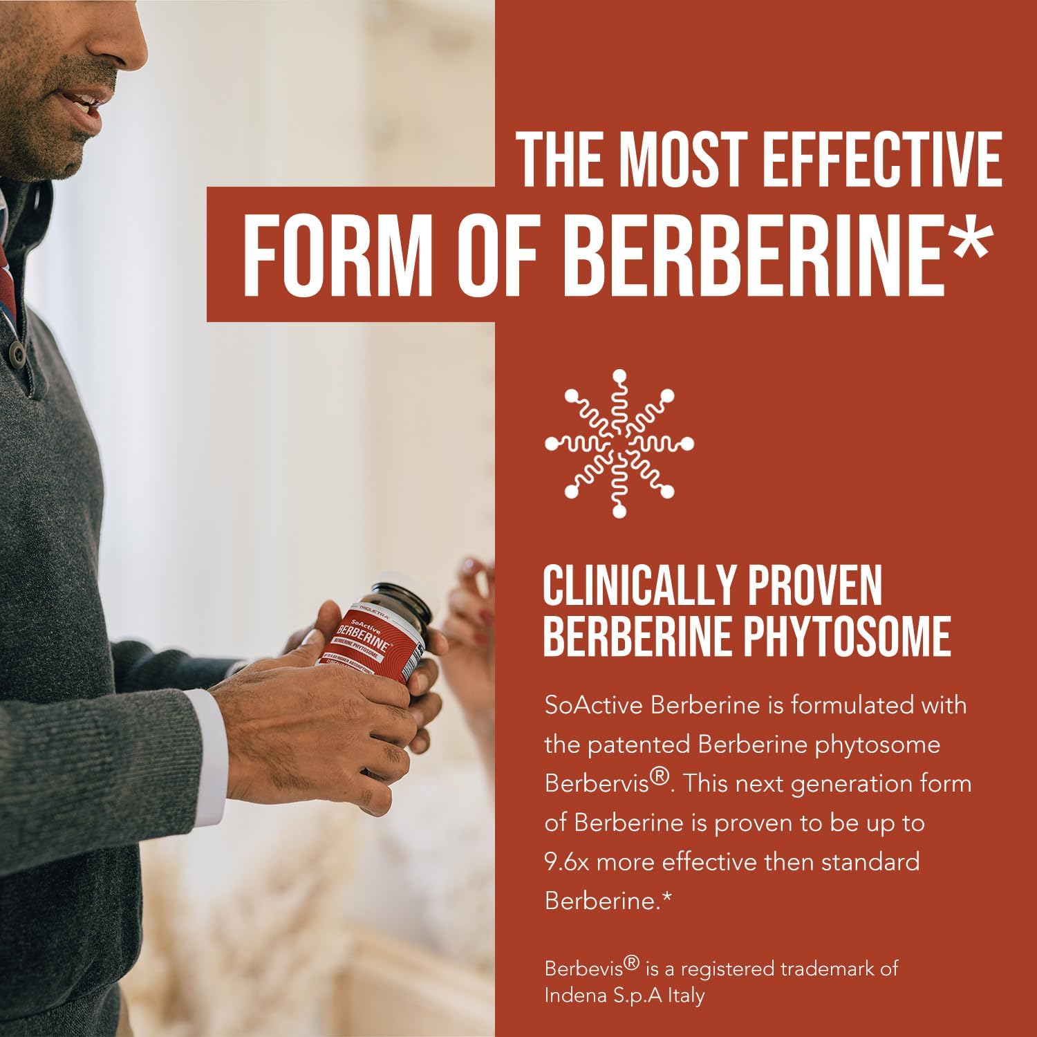 SoActive Berberine 550mg: 9.6X Mayor Absorción, Fitosoma Optimizado
