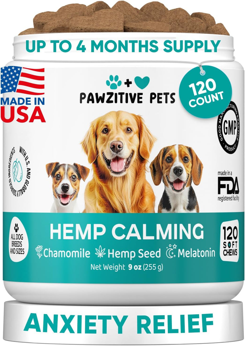 Probióticos para Perros - Masticables Digestivos con Enzimas de Pawzitive Pets