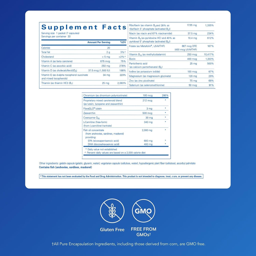 Pure Encapsulations Energize Plus Pure Pack, 30 sobres
