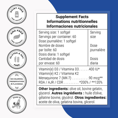 Supersmart Vitamina K2 MK-7 + Vitamina D3 – Biodisponibilidad: La presencia de aceite de oliva en esta fórmula – Image 4