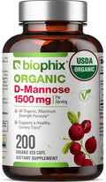 biophix D-Mannose Orgánico 1500 mg, 200 Cápsulas Vegetales