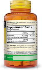 MASON NATURAL Vitamina B1 (Tiamina) 100 mg - 100 Comprimidos