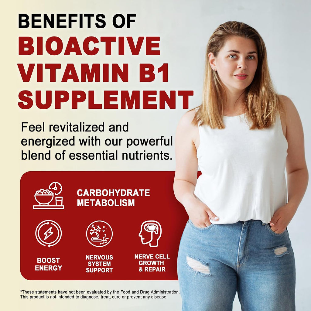 Gominolas de Benfotiamina 500mg – Complejo B con Magnesio – Vegano, Sin Azúcar