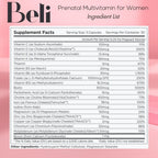 Beli Bundle para Parejas - Multivitamínico Prenatal de Preconcepción para Fertilidad, Apoyo a la Salud y Cantidad de Espermatozoides para Hombres, Apoya la Calidad del Óvulo y la Fertilidad para Mujeres, 150 Cápsulas 30 Días de Suministro