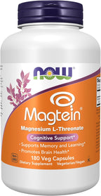 NOW Foods Magtein™, L-Treonato de Magnesio, 90 Cápsulas Vegetales