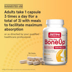 Jarrow Formulas BoneUp Three Per Day – Densidad ósea y nutrición esquelética – Vitamina D3, K2 (MK-7) y calcio – 180 cápsulas (60 días)