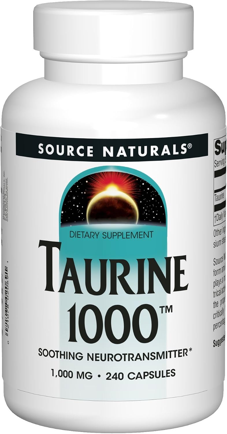 Source Naturals Taurina, 1000mg - 240 Cápsulas