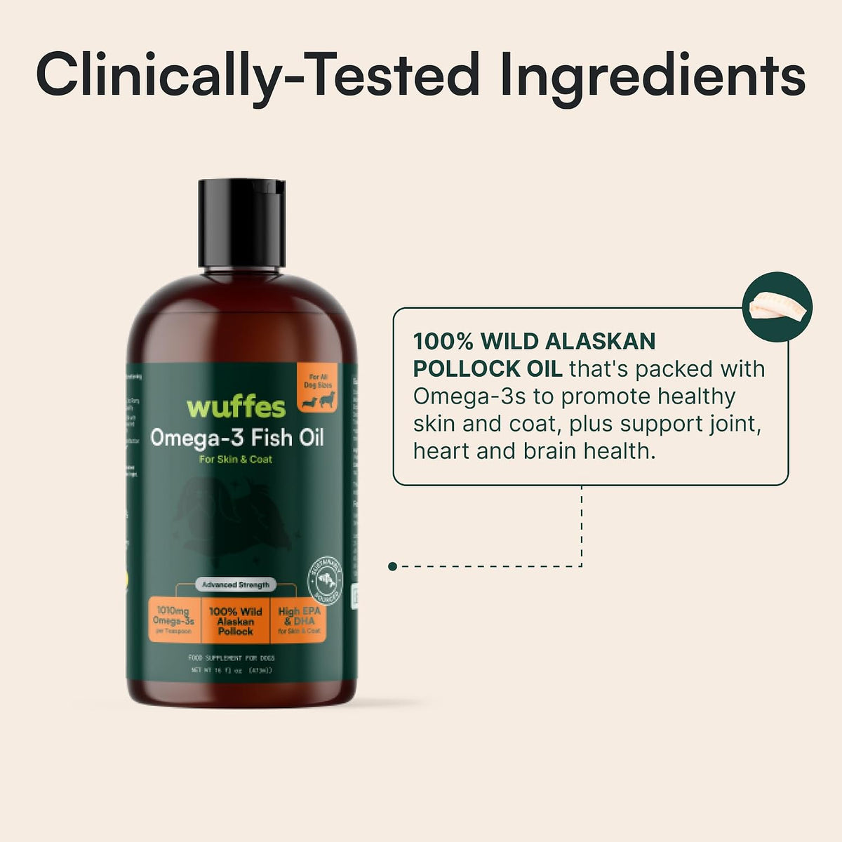 Aceite de Pescado Omega 3 Avanzado para Perros - 100% Puro de Alaska Salvaje, 473 ml - görsel 4