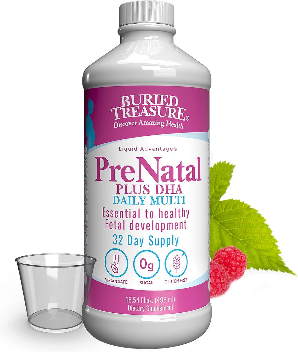 Buried Treasure Prenatal Plus DHA Complete - 473 ml (16 oz) Sabor Naranja Plátano