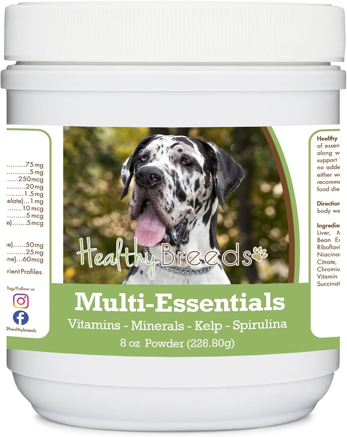 Healthy Breeds Multi-Essentials Powder for Dogs - Suplemento de Vitaminas, Minerales y Antioxidantes - 227 g