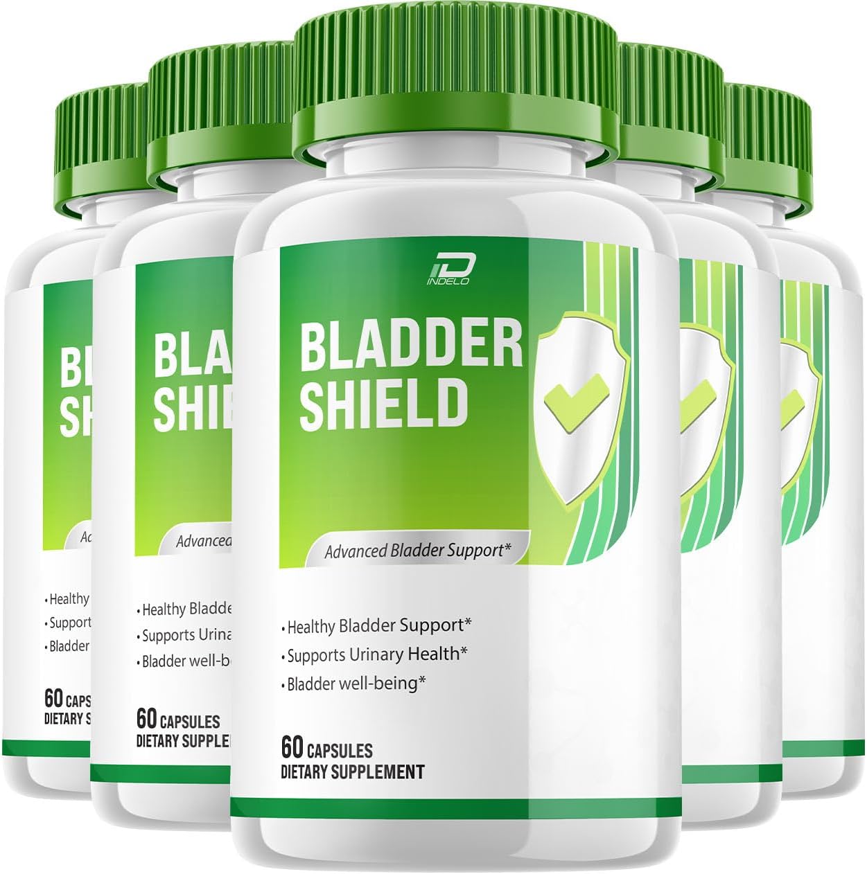 Bladder Shield Suplemento para Hombres, 5 Paquetes (300 Cápsulas)