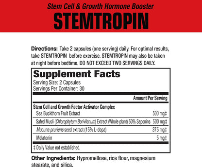 MuscleMeds STEMTROPIN - Potenciador de – Aumentar la masa y fuerza muscular: Al optimizar estos procesos – Image 2