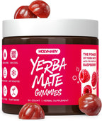 HOLYMARY Gominolas de Yerba Mate Sabor Frambuesa - Energía, Concentración y Vitalidad - Vegano, Sin Gluten, 50 Gominolas