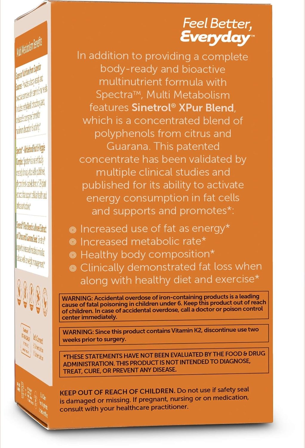 Zahler Multivitamin Metabolism + Apoyo al Control de Peso para Mujeres y Hombres con Hierro, Certificado Kosher, 60 Cápsulas